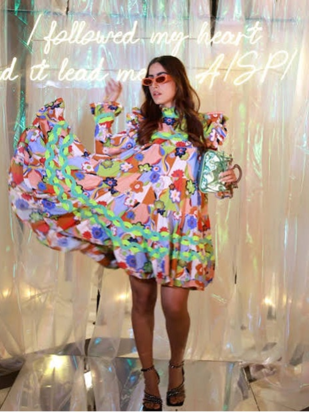 CeliaB Multicolor Floral Ruffle Mini Dress